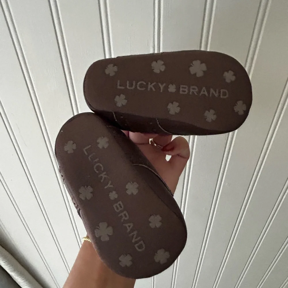 Lucky Brand Baby Infant Size 3 Chocolate Brown Crib Shoes
